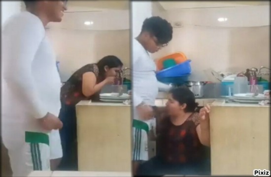 Giving Blowjob To Young Devar In Kitchen