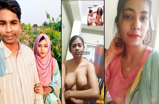 Beautiful Bangladeshi Hijabi GF Showing lover on VC